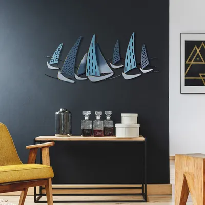 Obrázek produktu pro Wallity, Uskuna 3, Dekorativní kovový doplněk na zeď, 100 % KOV, Vícebarevná, 51 x 120 cm