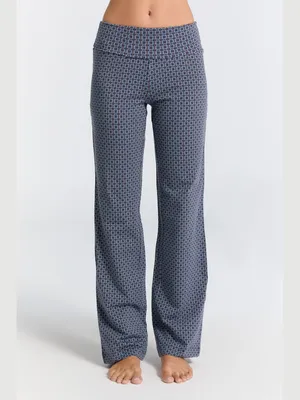 Produktbild von Damen Hose aus Bio-Baumwolljersey mit Umschlagbund, sportlich, lockere Passform