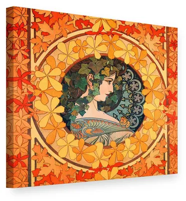 Obrázok produktu pre Obraz na plátne Jar – Alfons Mucha - 70x70 cm