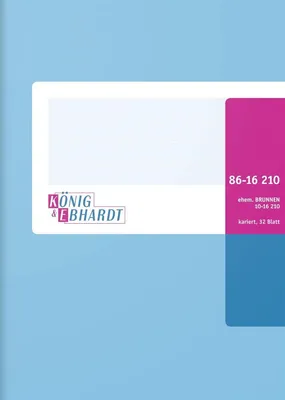Obrázek produktu pro 10X König & Ebhardt 8616210 Geschäftsbuch A6 kariert 32Bl