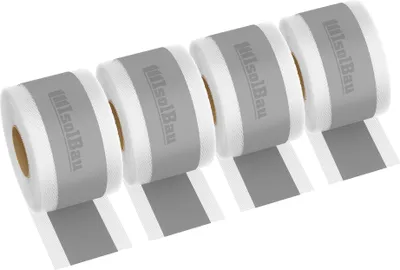 Produktbild von Isolbau Dichtband P2 Grau - 200 m Abdichtband Wasserdichtes Dichtungsband für Sanitär, Dusche, Bad, Fliesen, Balkon und Terrasse, , Abdichtung für Innen- & Außenbereich - 120 mm