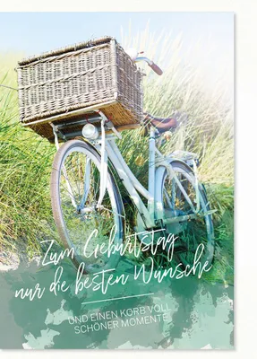 Produktbild von Komma³ 01-513 Geburtstagskarte Radfahrer - inkl. Umschlag