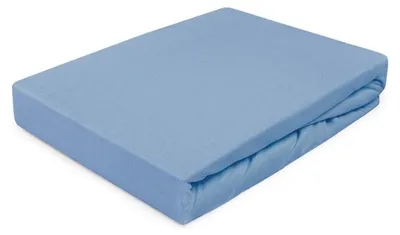 Obrázek produktu pro Bavlněné prostěradlo, jersey, silné, vysoká kvalita, rozměr 200x220, modrá barva