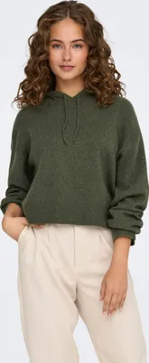 Image de Pull tricoté capuche douce manches longues épaules profondes | XL