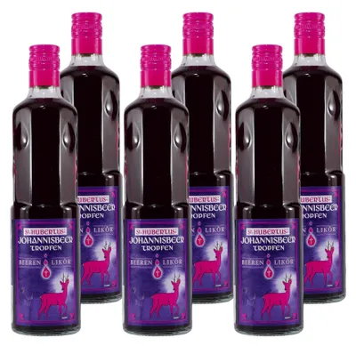 Produktbild von St. Hubertus Johannisbeer-Tropfen Beeren Likör (6 x 0,5L)