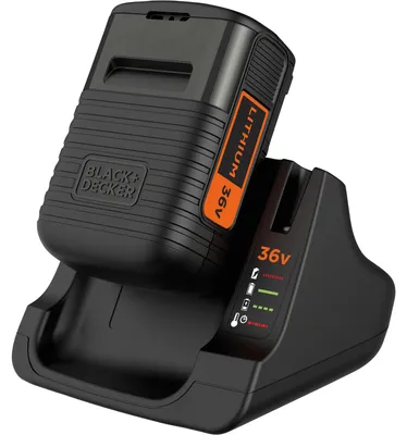 Produktbild von Black & Decker BDC2A36-QW, Batterie- & Ladegerät-Set, Lithium-Ion (Li-Ion), 2 Ah, 36 V, Black & Decker, Schwarz