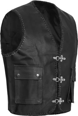 Produktbild von PAULGOS Kožená vesta - 100 % pravá koža - čierna - BW5 - k dispozícii vo veľkostiach S - 7XL