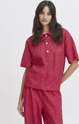 Zdjęcie produktu dla b.young BYBXSOLACY Koszulka polo damska Koszulka polo Koszulka z krótkim rękawem Mieszanka bawełny Oversize