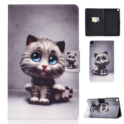 Produktbild von Für Samsung Galaxy Tab A7 2020 Motiv 59 Tablet Tasche Kunst Leder Hülle Etuis