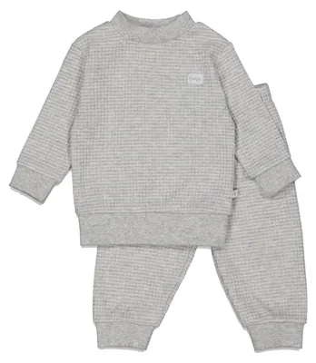 Produktbild von Feetje Waffel Pyjama, Grau meliert, Gr. 68