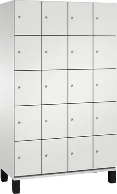 Produktbild von Fächerschrank, 4x5 Fächer, Abt. B 300 mm, Selbstbelüftungskonzept, BxTxH 1200x525x1980 mm, RAL 7035
