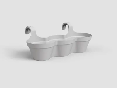 Produktbild von Artevasi Capri Balcony Triple Pot, Grau, 11 l, 305 mm, 540 mm, 280 mm, 4 Stück(e)