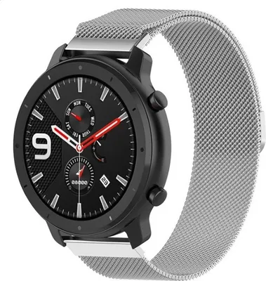 Produktbild von Strap-it Xiaomi Amazfit GTR Milanese Armband (Silber)