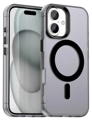 Obrázek produktu pro Pro Apple iPhone 17 Candy Design Magsafe PC Hybrid TPU Protective Case Cover Black