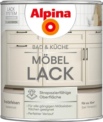 Produktbild von Alpina Bad & Küche Möbel-Lack 750ml Kreidefelsen seidenmatt