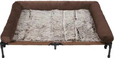 Productafbeelding van Famanu Hondenbed met verhoging - Waterbestendig - Extra groot - Grijs - 90x70x28 cm