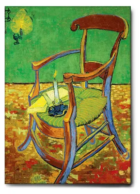 Image de Giallobus - Chaise de Gauguin - Vincent Van Gogh - 50L x 70l cm - Tableau - Toile à cadre standard