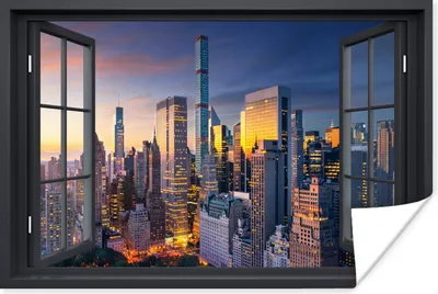 Produktbild von MuchoWow® Poster Ansicht - New York - Skyline 30x20 cm - Plakate - Print