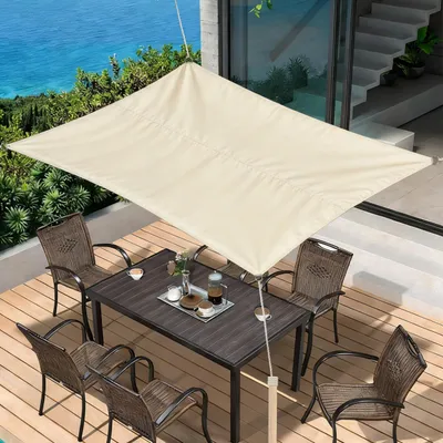 Immagine prodotto di Solidchoice - Telo ombreggiante rettangolare 2x4 metri - Protezione UV - Impermeabile - Tessuto resistente agli strappi