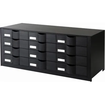 Zdjęcie produktu dla PAPERFLOW 9H4441.01 PAPERFLOW Schubladenelement, 12 Schubladen, schwarz