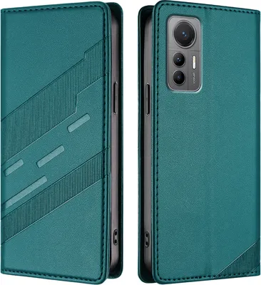 Produktbild von Hülle für Xiaomi 12 Lite, Kunstleder Brieftaschen Handyhülle mit Kartenfach und Standfunktion Grün