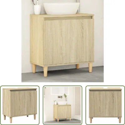 Immagine prodotto di The Living Store Mobile da bagno Sonoma in rovere 58x33x60 cm materiale legno