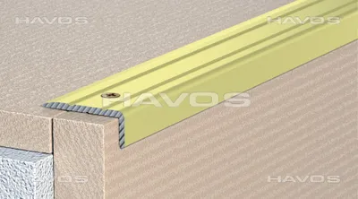 Produktbild von Treppenkantenprofil Treppenwinkel geschraubt 25x20mm eloxiert  Champagne C 07