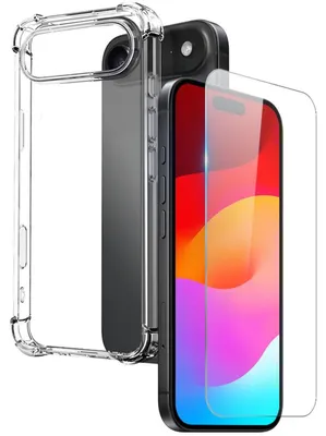 Immagine prodotto di Custodia protettiva in TPU trasparente per Apple iPhone 17 Air Shock + vetro temperato 9H