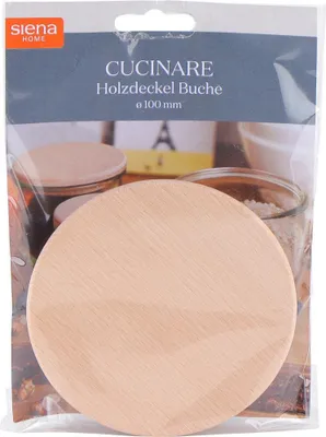 Produktbild von Holzdeckel "Cucinare" 100 mm Weck, Buche mit Silikonring