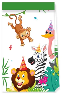 Produktbild von Geschenktüten Dschungeltiere | 4 Stück