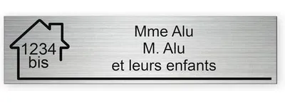 Produktbild von Hausnummernschild Selbstklebend - 10 x 2,5 cm, personalisiert, 1-3 Zeilen