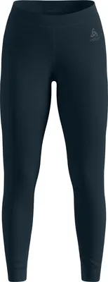 Schwarze Odlo Natural Merino 260 Base Layer Tights mit schmalem Schnitt und elastischem Bund