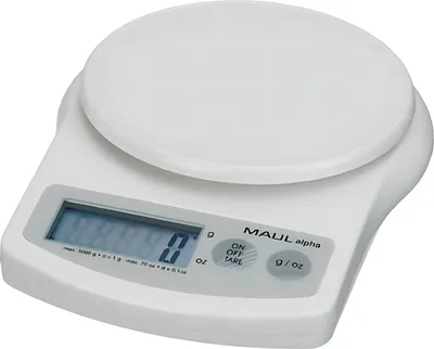 Produktbild von MAUL Briefwaage MAULalpha 5 kg Batterie weiß
