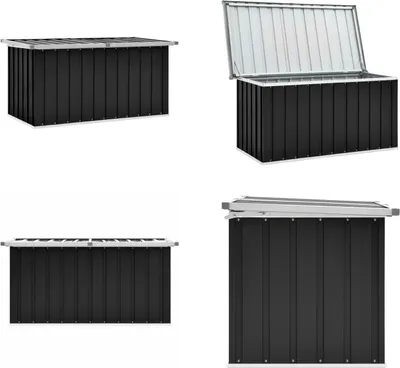 Produktbild von vidaXL Gartenbox Anthrazit 129 x 67 x 65 cm - Aufbewahrungsbox - Aufbewahrungsboxen - Garten-Kissen-Box - Garten-Kissen-Boxen