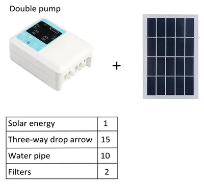 Produktbild von Intelligentes automatisches Gartenbewässerungssystem mit Solarenergieaufladung, Wasserpumpe und Zeitschaltuhr für Topfpflanzen
