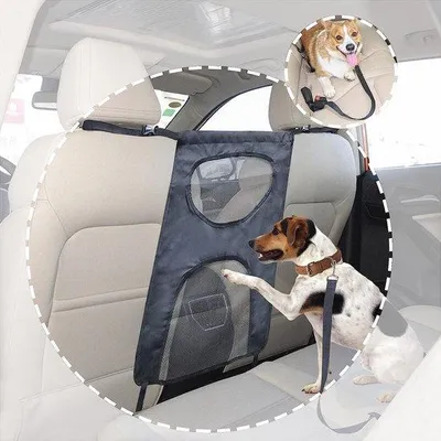 Produktbild von Famanu Hundeheck für das Auto - Rückbankbarriere mit Fenstern zur Hundeobservation