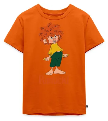 Produktbild von Spreadshirt Pumuckl Freche Pose & Verschmitztes Lächeln Kinder Premium T-Shirt, 122/128 (6 Jahre), Orange