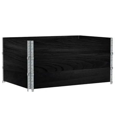 Produktbild von Pflanzkasten Schwarz 120x80 cm Massivholz Kiefer