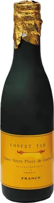 Produktbild von Konfettikanone Champagnerflasche schwarz gold -