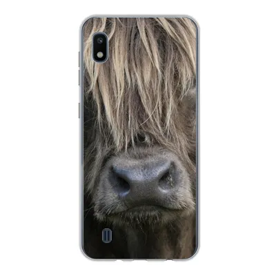 Produktbild von MuchoWow® Handyhülle Schutzhülle Hülle für Samsung Galaxy A10 Schottischer Highlander - Braun - Nase Silikon Softcase Handy Hülle - Schutzhülle