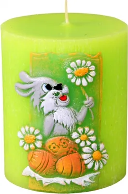 Obrázok produktu pre Veľkonočná sviečka vyrezávaná Veľkonočná sviečka d6x7cm