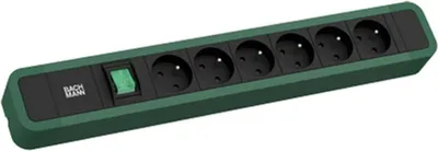 Immagine prodotto di Bachmann Primo 2 6Xute 1Xschalter 2,0M Cee7/7 Ral6028