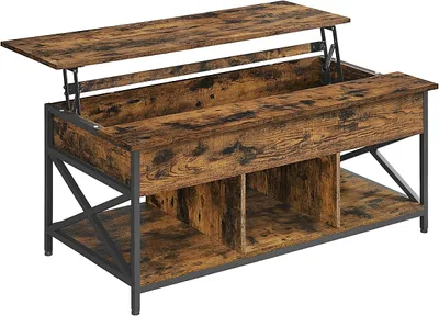 Produktbild von Couchtisch, Höhenverstellbarer Wohnzimmertisch, Couchtisch, Offener Und Verdeckter Stauraum, Streben X