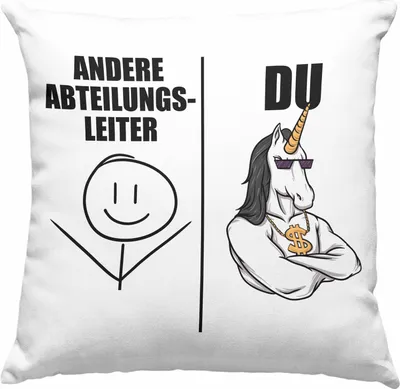 Produktbild von Trendation - Abteilungsleiter Geschenk Deko-Kissen mit Füllung 40x40 mit Spruch Geschenke für Abteilungsleiter (Rosa)