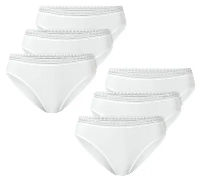 Produktbild von Schiesser Damen Rioslip 6-Pack Modern Multipacks - weiss - Größe 46