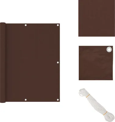 Produktbild von vidaXL Balkon-Sichtschutz Braun 120x400 cm Oxford-Gewebe -  Sonnenschirme & Sonnenschutze