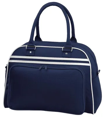 Produktbild von Bagbase Retro Bowling Tasche (23 Liter) FK224 (Einheitsgröße) (Dunkelblau/Weiß)