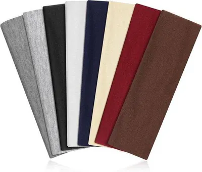 Produktbild von Famanu Haarbänder 8 Stück Schwarz - Anti-Rutsch, Elastisch, Sport, Yoga, Fitness