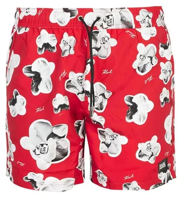 Produktbild von Karl Lagerfeld - Badeshorts für Herren, Logo NA521 (L) (Rot)