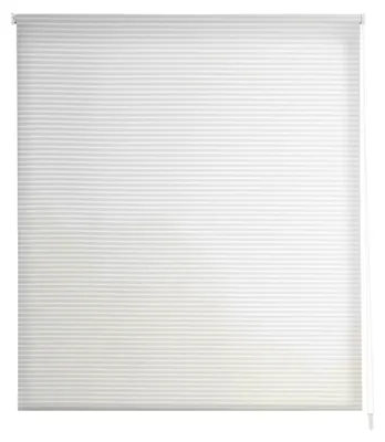 Rolltor 130x175 cm weiß, Polyester, halbtransparent, gestreift